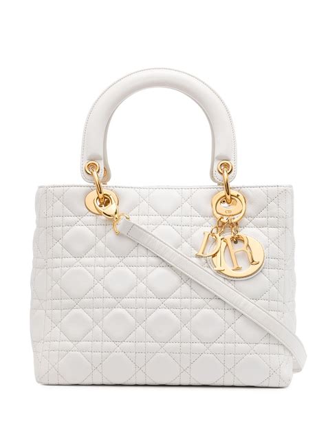 dior white bag|christian Dior pre owned bags.